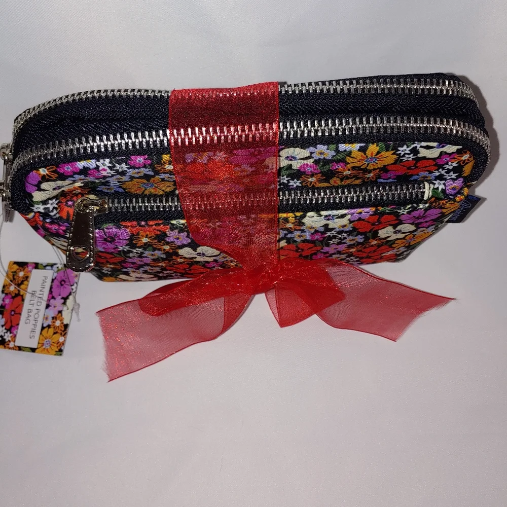 NWT Painted Poppies Belt Bag.